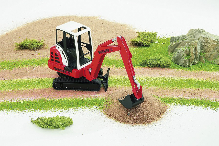 BRUDER Baufahrzeuge Schaeff HR16 Mini-Bagger 1:16 Schwarz/Rot/Weiß