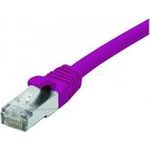 Patchkabel CAT. 6, F/UTP, PoE, halogenfrei, violett, 20,0 m Geschirmtes Patchkabel mit Rastnasenschutz (854417)
