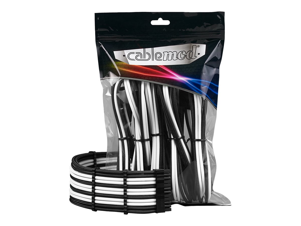 CableMod PRO ModMesh CM-PCAB-16P3KIT-NKKW-3PK-R 12VHPWR Verlängerungskabelset Schwarz/Weiß