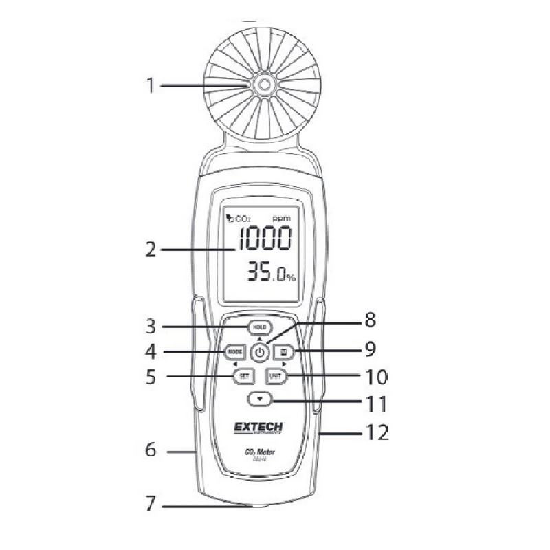 Extech CO240 Kohlendioxid-Messgerät