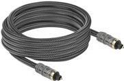 Delock - Digitales Audio-Kabel (optisch) - TOSLINK männlich bis TOSLINK männlich - 5,0m - Anthrazit (86986)