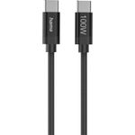 Hama Ladekabel Fabric, USB-C - USB-C, 100W, 1,5 m, Nylon, Schwarz (00201740)