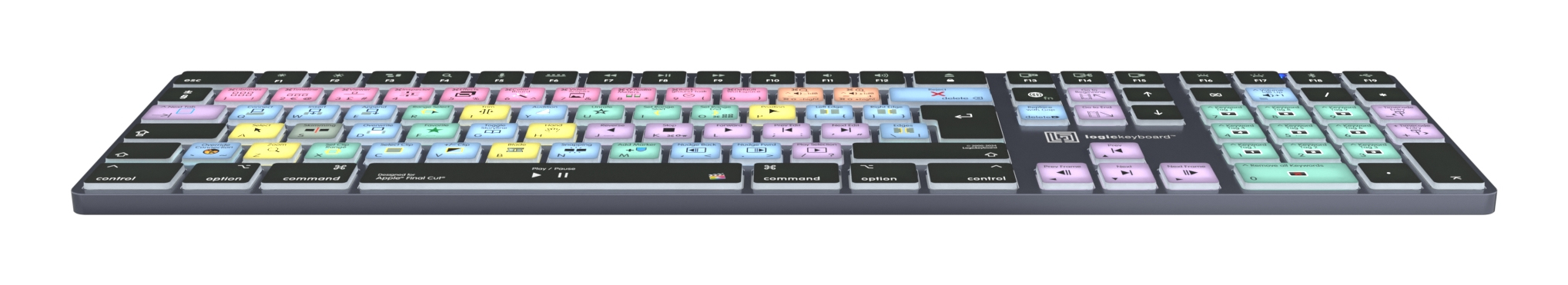 Logickeyboard Titan Apple Final Cut Pro X Bluetooth Tastatur QWERTZ Grau, Titan