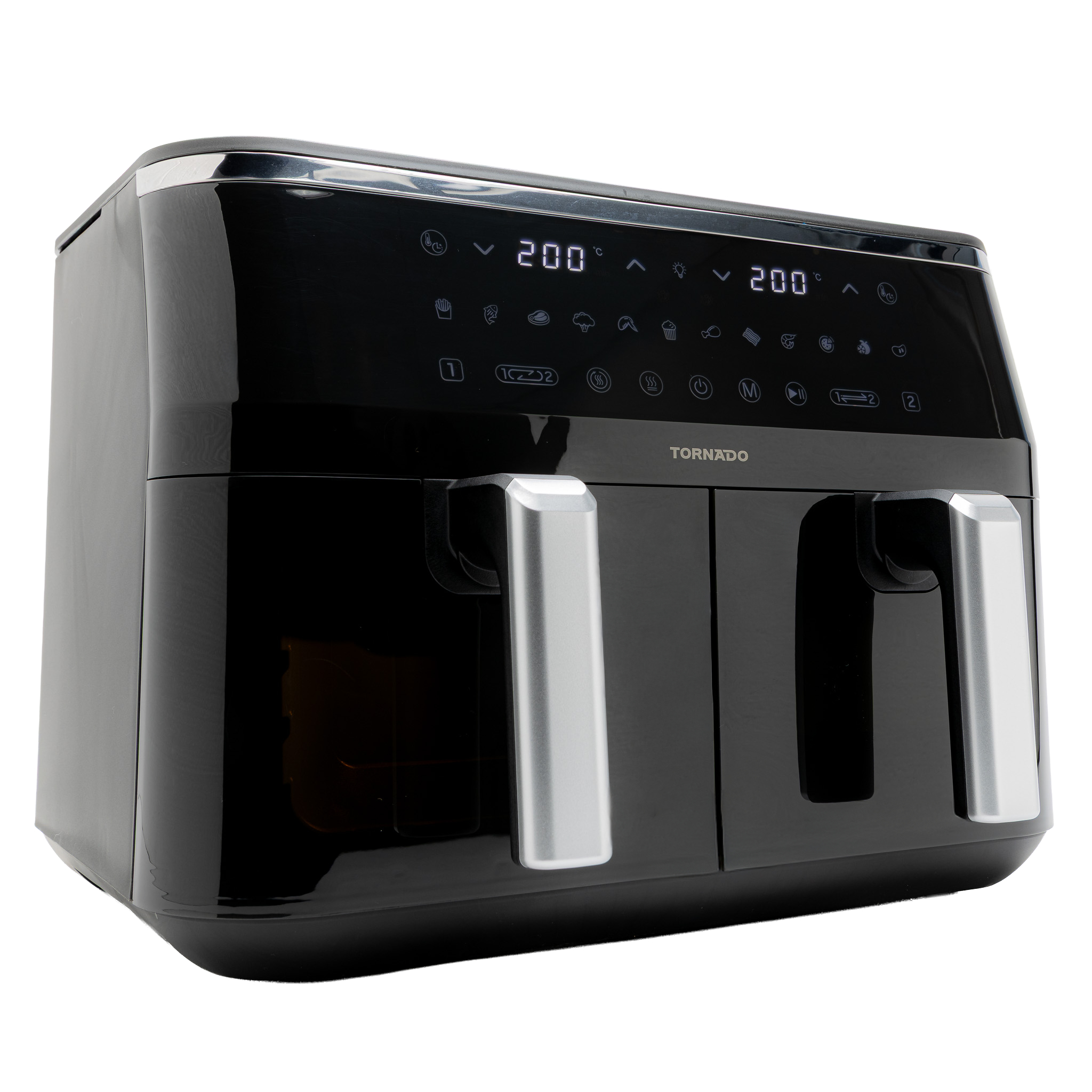 Tornado TAFT-1000-GS Heißluftfritteuse Duo 9 l 3100 W Schwarz