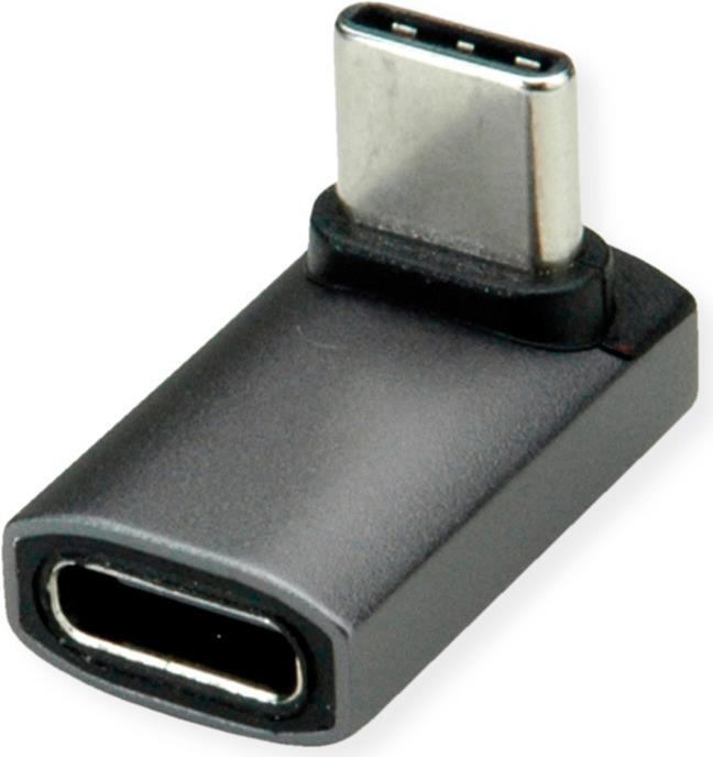 ROLINE USB4 40G Typ C Adapter ST/BU 90° breit Alu (12.03.2934)