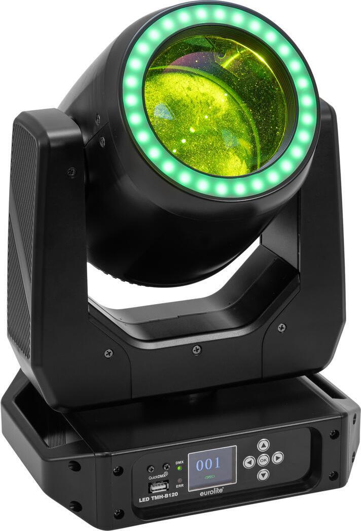EUROLITE LED TMH-B120 Hypno Moving Head Beam 120W COB 2° Beamwinkel RGB-Ring