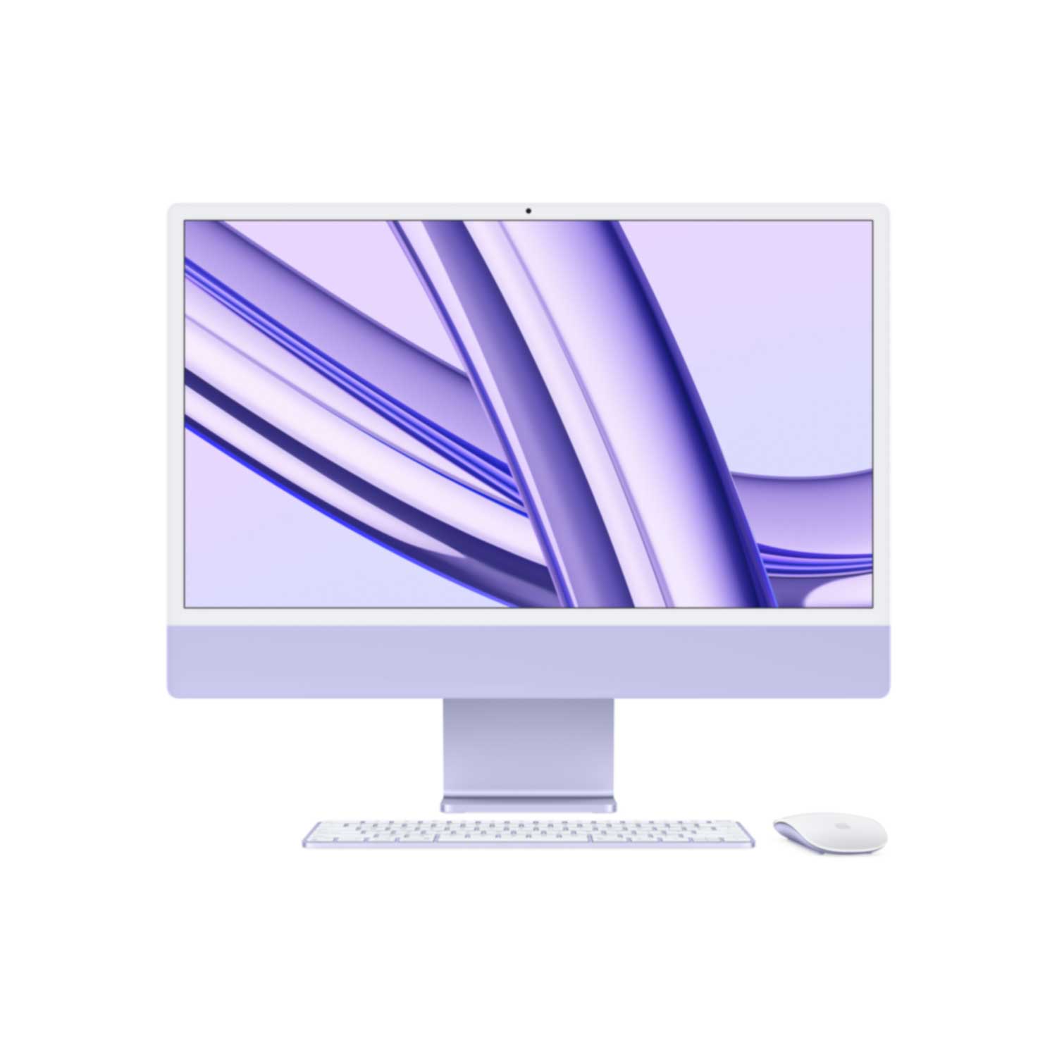 APPLE iMac Z19P 59,62cm 23,5Zoll Apple M3 8C CPU/10C GPU/16C N.E. 8GB 1TB SSD Gbit Eth. MT NumKey TID DE - Violett (Z19P-Z19PD/A-AJOY)