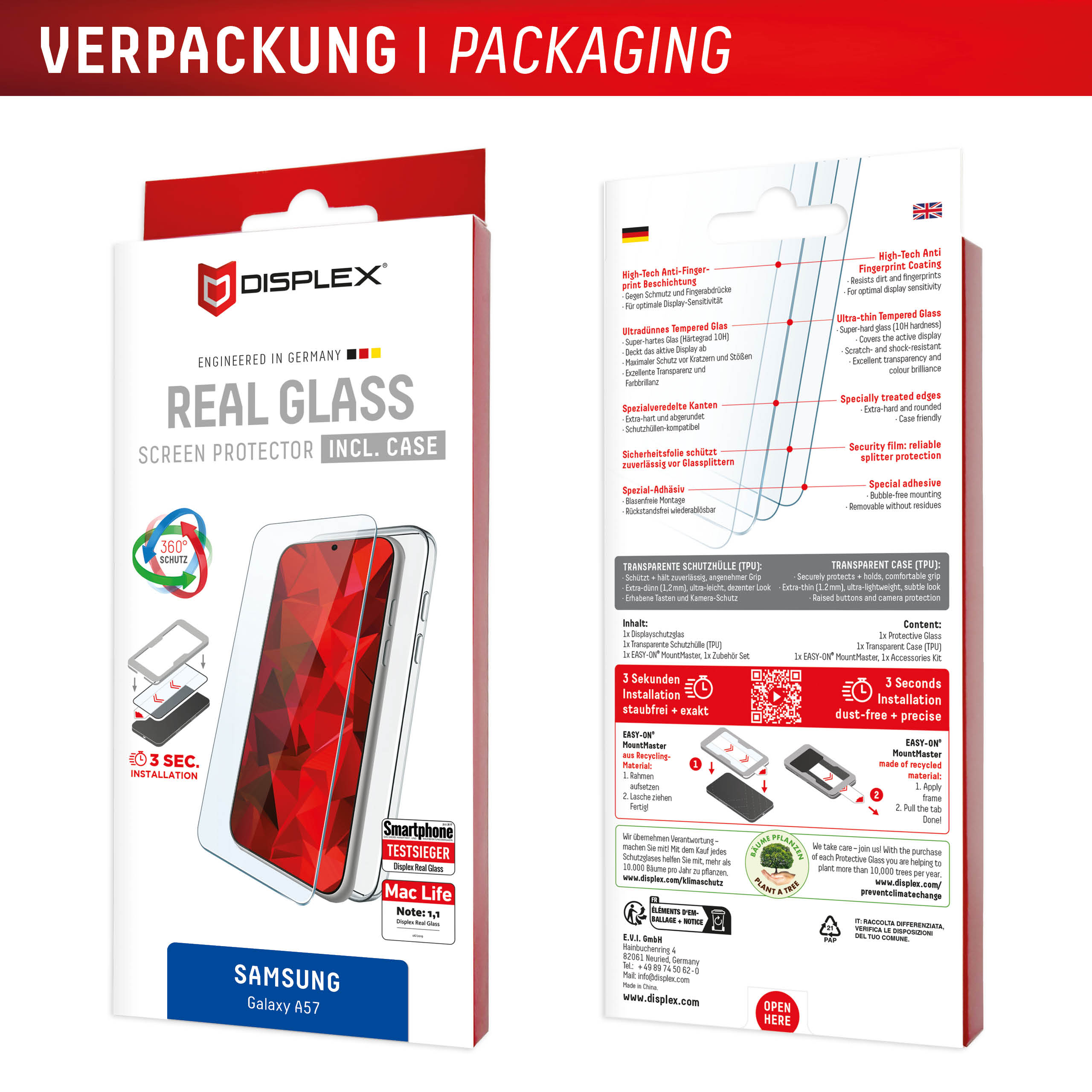 Displex Real Glass MM+Case Samsung Galaxy A57 Transparent