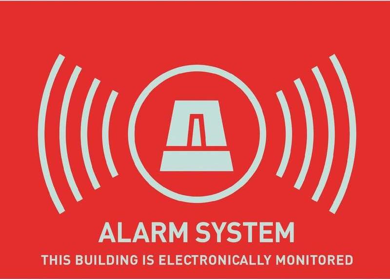 ABUS Warnaufkleber (UK) Alarm 74 x 52,5 mm (Art.-Nr. AU1315) (AU1315)