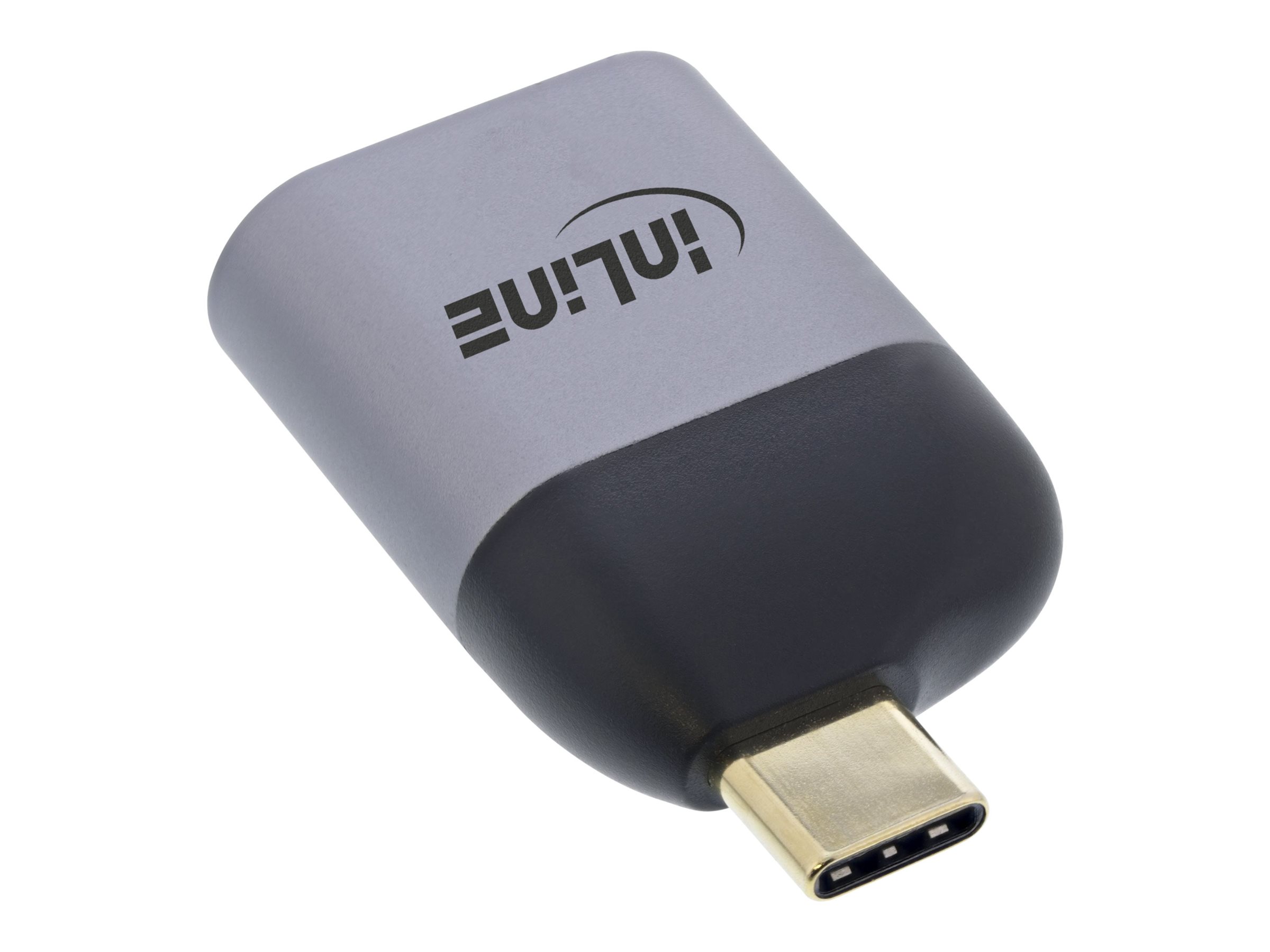 InLine USB Display Konverter USB-C Stecker zu HDMI Buchse 4K60Hz Grau
