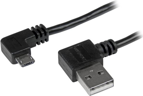 StarTech.com Micro-USB Cable with Right-Angled Connectors (USB2AUB2RA1M)