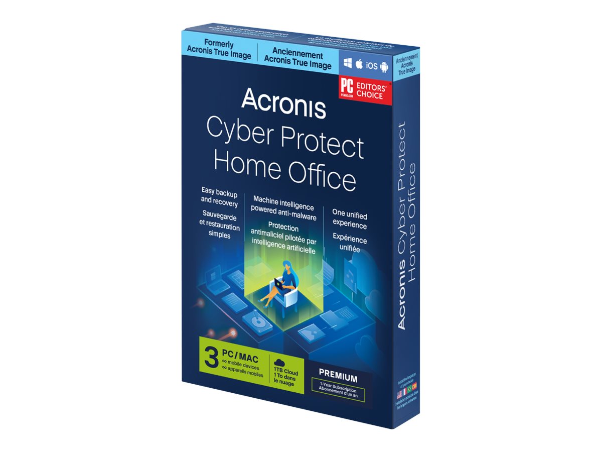 Acronis Cyber Protect Home Office Premium 3 PCs 1 Jahr Abonnement 1 TB Cloud