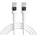 Techly Kabel USB 2.0 Typ C M/M weiß 1m (ICOC-MUSB20-C60W1)