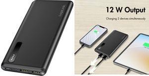 LogiLink Powerbank, 8.000 mAh, 2x USB-A, schwarz Eingang: Micro-USB Kupplung (5V/2A/10 Watt) oder USB-C - 1 Stück (PA0311)