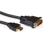 ACT Conversion cable HDMI A male to DVI-D male 5,00 m. Length: 5 m Hdmi a - dvi d sl m/m 5.00m (AK3742)