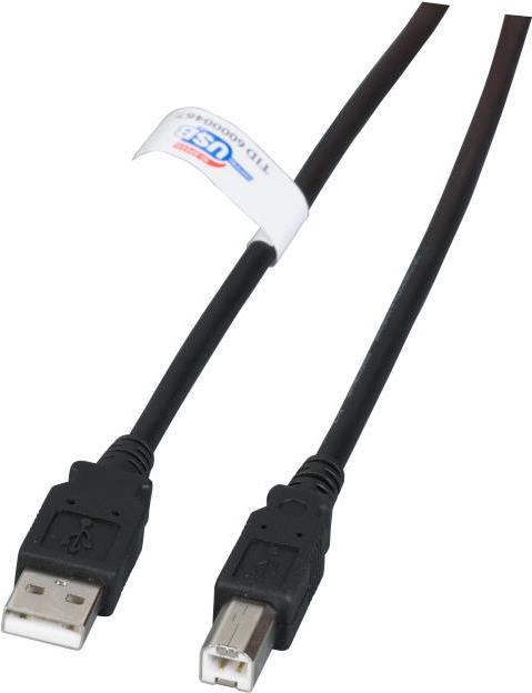 EFB-Elektronik USB2.0 Anschlusskabel A-B, St.-St., 1,0m, schwarz, LSZH Hersteller: EFB Elektronik (K5203.1)