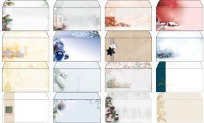 Sigel 50 Weihnachtsbriefumschläge Christmas Forest DIN lang ohne (DU481)