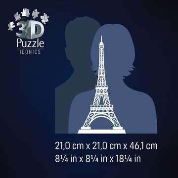 Ravensburger 3D Puzzle Iconics Eiffelturm mit Licht 216 Teile