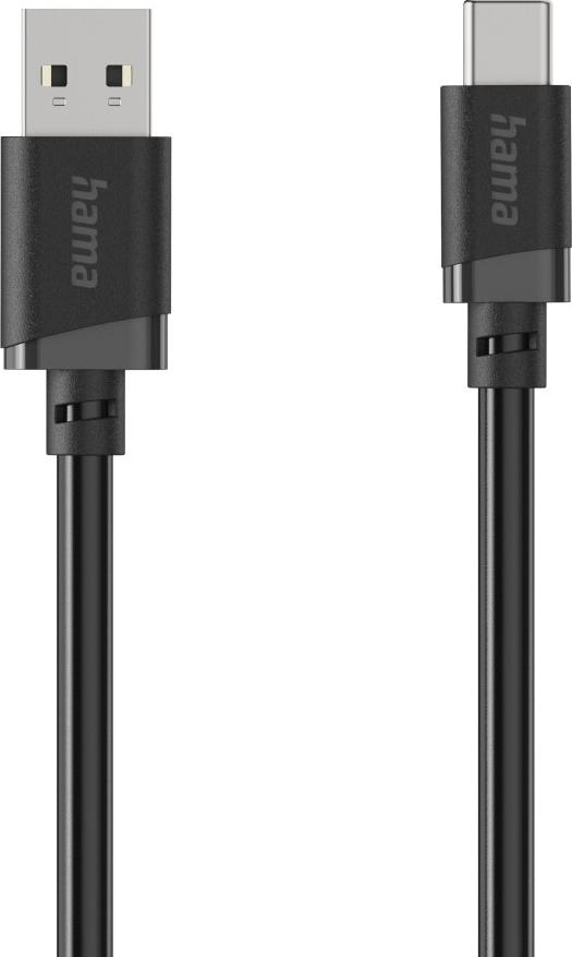 Hama Ladekabel, USB-A - USB-C, 0,5 m, Schwarz (00201818)