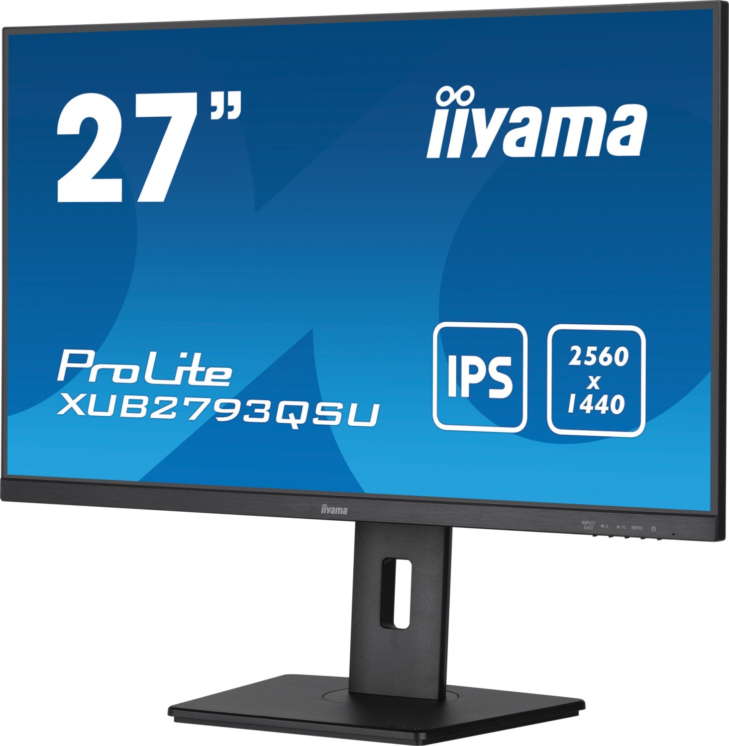 iiyama 27" IPS-panel, 2560x1440@100Hz QHD, 1ms (MPRT), 15cm Height Adj. Stand, 300cd/m², HDMI, DisplayPort, Speakers, USB 2x3.2 [Energieklasse E] (XUB2793QSU-B7)