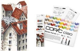 COPIC Ciao 3D Architect Palette Starter Layoutmarker-Set farbsortiert 1,0 + 6,0 mm, 1 Set (220750204)