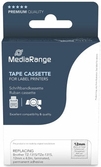 MediaRange Schriftbandkassette schwarz auf transparent 8m x 12mm (MRBTZ131S)