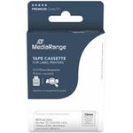 MediaRange Schriftbandkassette schwarz auf transparent 8m x 12mm (MRBTZ131S)