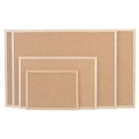 magnetoplan Korktafel mit Holzrahmen (B)800 x (H)600 mm aus hochwertigem Presskork, zum Anpinnen von Notizen (121923)