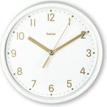 Hama Tischuhr Madeira, Ø 16 cm, ohne Ticken, Weiß (00185869)