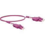 LWL Patchkabel Uniboot, 50/125 µm, OM4-Faser, LC Duplex Stecker/ LC Duplex Stecker, UPC, erika, 10,0 m UPC-Schliff (392956)