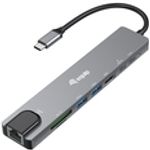 Equip Adapter USB-C -> HDMI GbE 3xUSB3.2 Gen1 SD/TF PD 100W (133497)