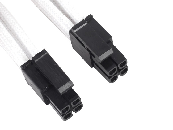 SilverStone PP07 Stromkabel 8-Pin EPS12V (4+4) 30 cm Weiß