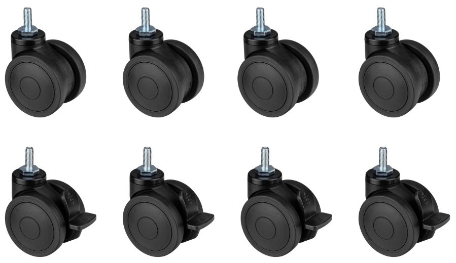Oplite Feststellbare Lenkrollen für GTR S8 / S8 Elite Schwarz