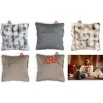 Montandor Wärmekissen mit Heat Pad, pelzig, taupe Bezug aus Polyester, waschbar bei 30 Grad, für bis zu - 1 Stück (HP-FF-TP)