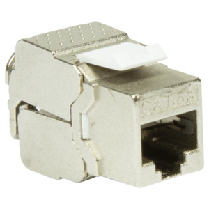 LogiLink NK4001 Keystone-Buchse CAT 6a Werkzeuglos Metallisch, Weiß
