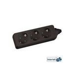 InLine® Steckdosenleiste, 3-fach Schutzkontakt, 1,5m, schwarz (16431)