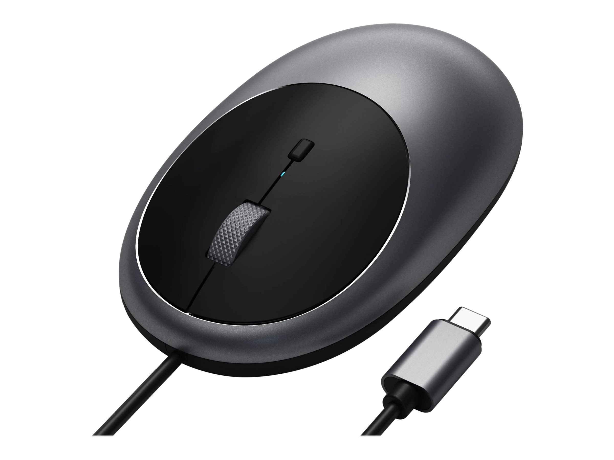 Satechi C1 Kabelgebundene Maus USB-C 3200 DPI Beidhändig Schwarz, Grau
