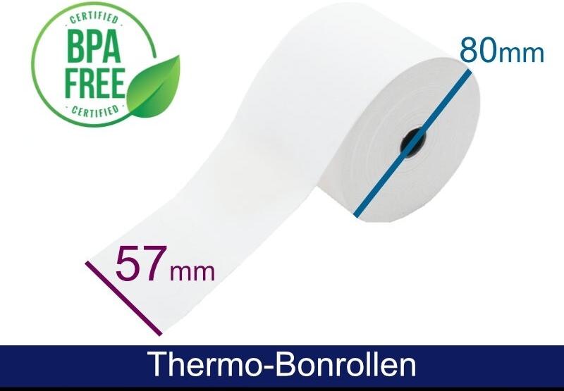 ARTDEV Thermorolle - 57 80 12 (B/D(max.)/K) weiss, 78m (ADT578012)