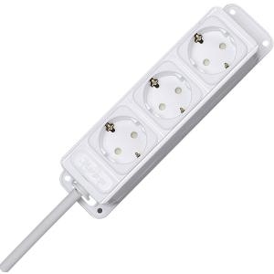 Kopp Steckdosenleiste ohne Schalter 3fach Arktis-Weiß Schutzkontakt 127002013 (127002013)