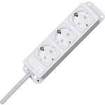 Kopp Steckdosenleiste ohne Schalter 3fach Arktis-Weiß Schutzkontakt 127002013 (127002013)
