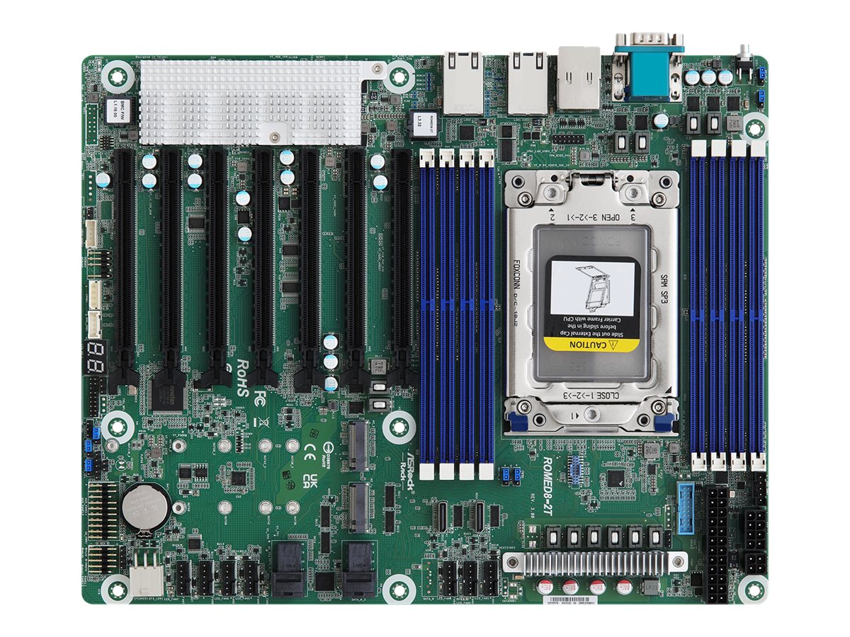 ASRock Rack ROMED8-2T/BCM Server-Mainboard Socket SP3 ATX 2x 10 GbE Braun