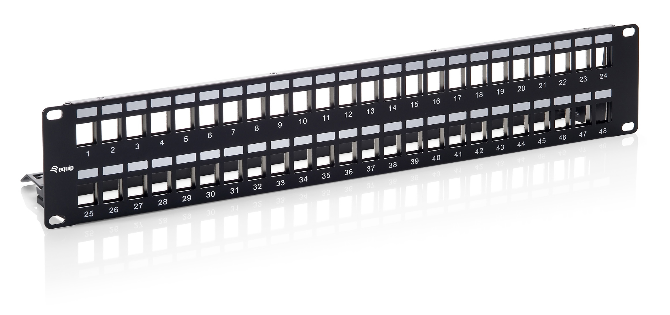 equip Patch Panel 769349 Kat.6A 48 Port geschirmt Schwarz