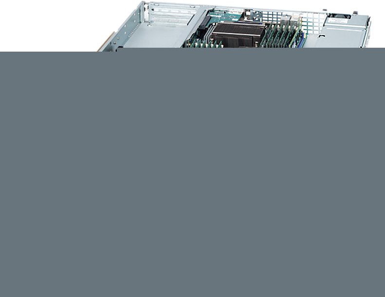 Supermicro SuperServer 6016T-NTF 1U Rack Server Schwarz