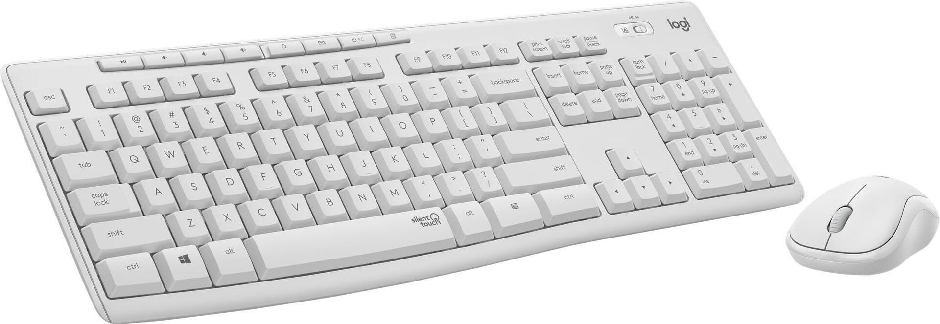 Logitech MK295 Silent Kabelloses Tastatur-und-Maus-Set AZERTY Französisch Off White