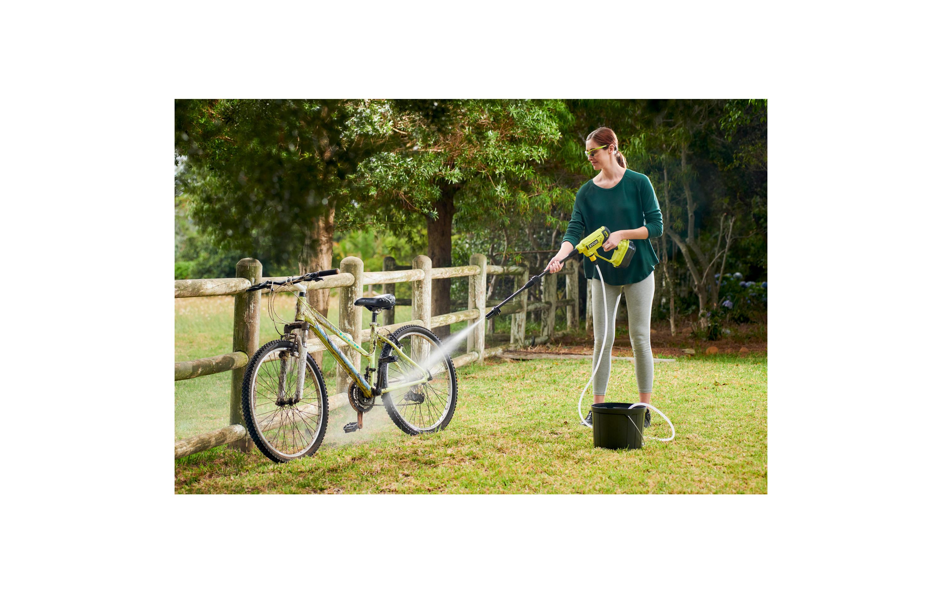 Ryobi 18V Akku-Mitteldruckreiniger RY18PW22A-0, 22 bar, 182 l/h, Schwarz, Grün