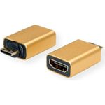 ROLINE 12.03.3154 Kabeladapter HDMI-C HDMI-A Gold (12.03.3154)