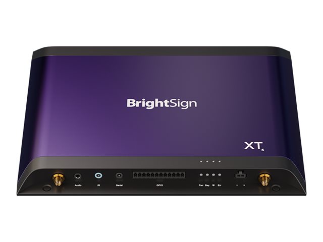 BrightSign XT1145 Digital Signage-Player 256 GB 8K 60fps HDR PoE+ Schwarz,Lila