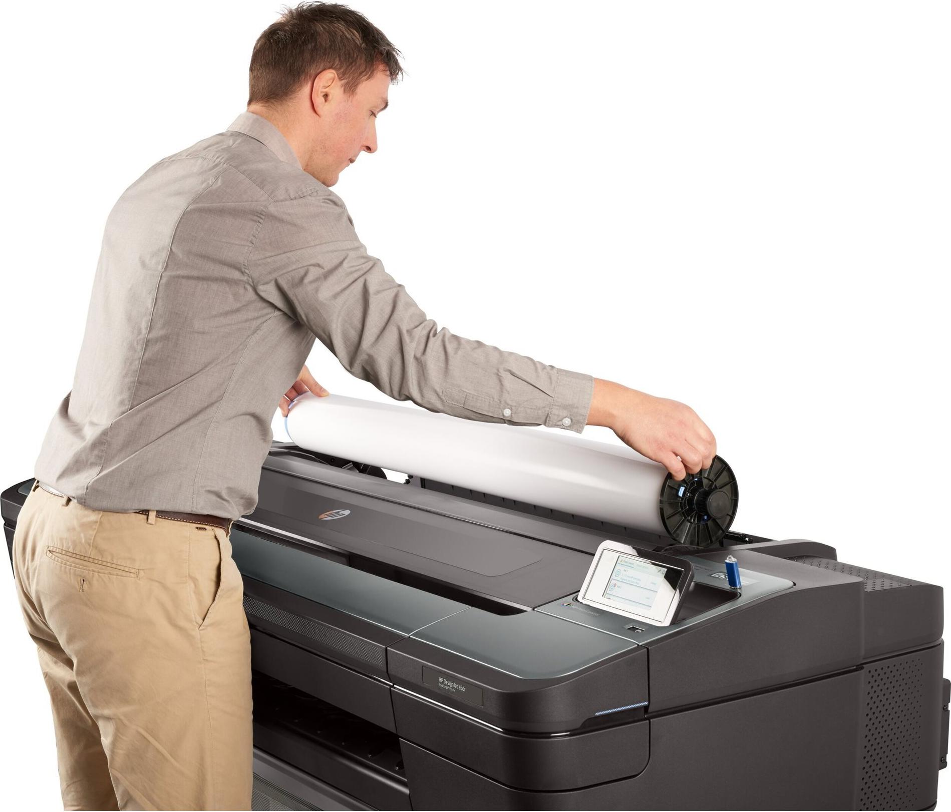 HP DesignJet Z6dr 44" PostScript Großformatdrucker mit V-Trimmer Schwarz, Silber