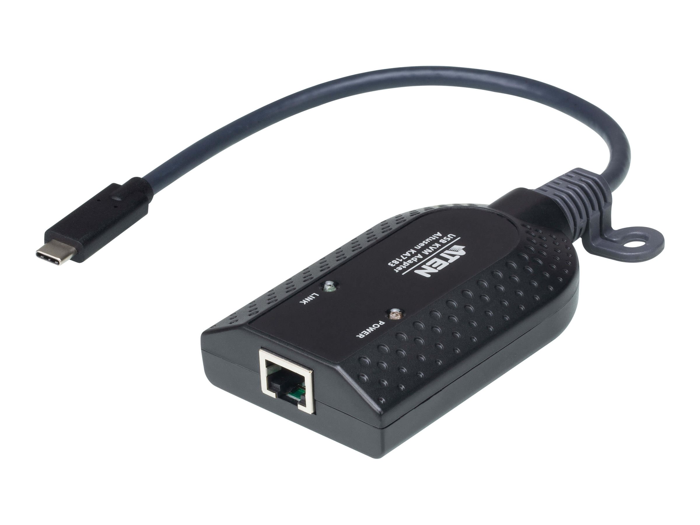 ATEN KA7183 USB-C Virtual Media KVM Adapter Schwarz