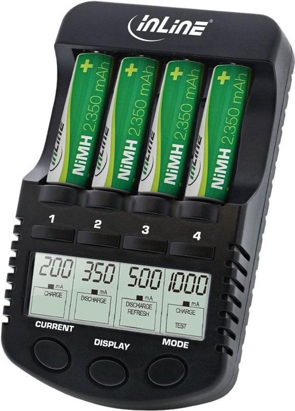 InLine 01287 Ladegerät für Batterien Haushaltsbatterie AC - Gleichstrom (01287)